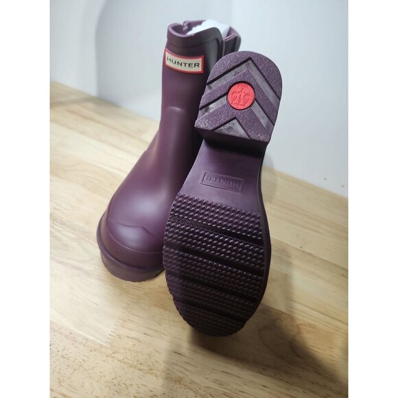 Hunter Orig Block Heel Chel Bright Plum US5 - Picture 4 of 6